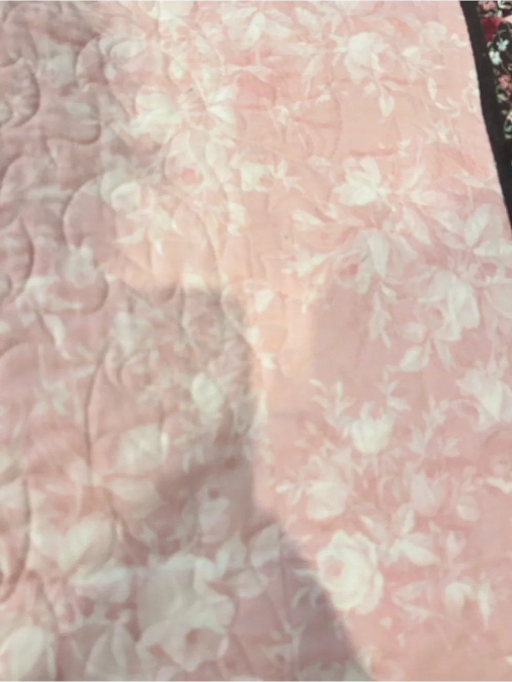 Handmade Ohio Star Quilt Pastel Batik Floral Throw Blanket Pink cottagecore blk